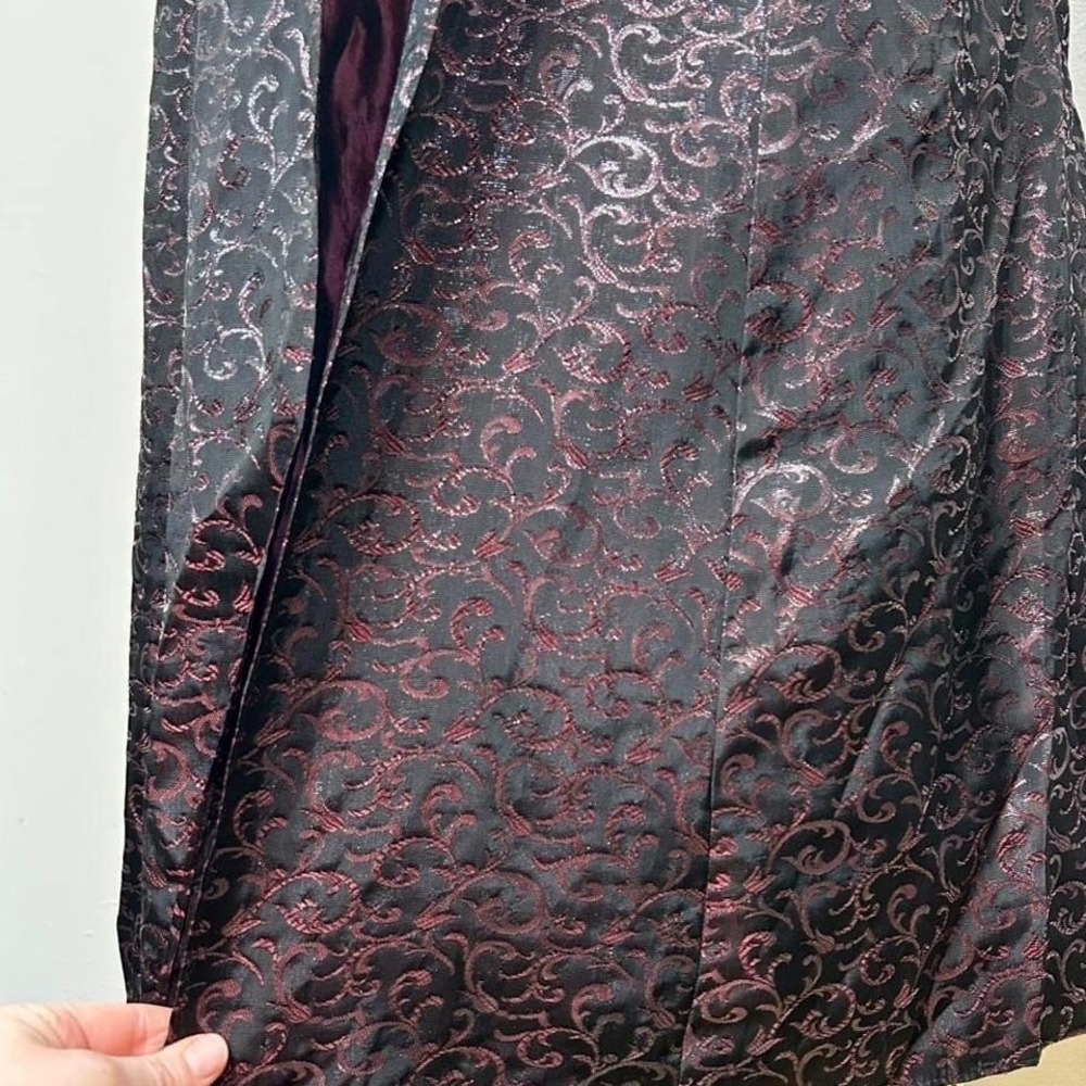 Vintage Formal Dress Floral Taffeta Gothic Doll Evening Prom Womens 10 - Picture 3 of 7